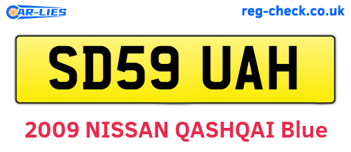 SD59UAH are the vehicle registration plates.