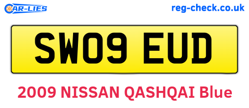 SW09EUD are the vehicle registration plates.