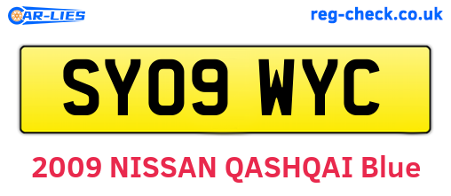 SY09WYC are the vehicle registration plates.