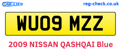 WU09MZZ are the vehicle registration plates.