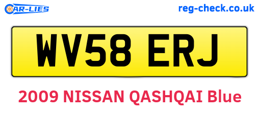 WV58ERJ are the vehicle registration plates.