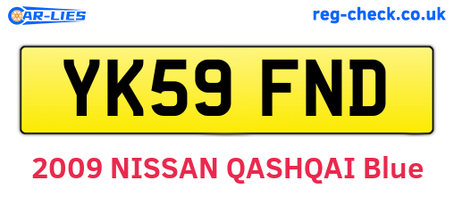 YK59FND are the vehicle registration plates.