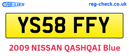 YS58FFY are the vehicle registration plates.