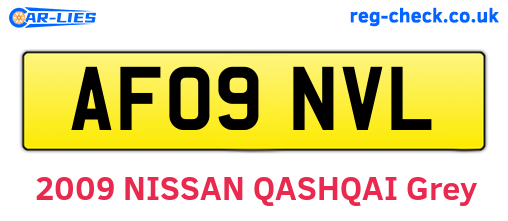 AF09NVL are the vehicle registration plates.