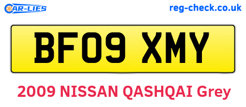 BF09XMY are the vehicle registration plates.