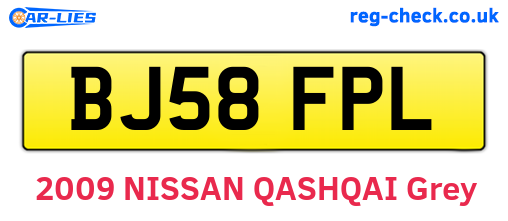 BJ58FPL are the vehicle registration plates.