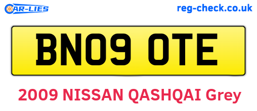 BN09OTE are the vehicle registration plates.