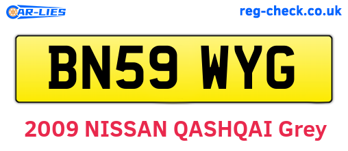 BN59WYG are the vehicle registration plates.