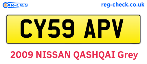 CY59APV are the vehicle registration plates.
