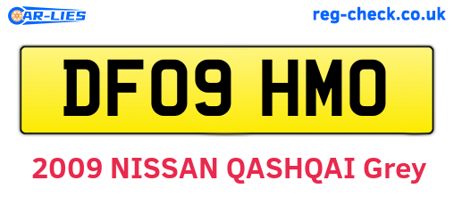 DF09HMO are the vehicle registration plates.