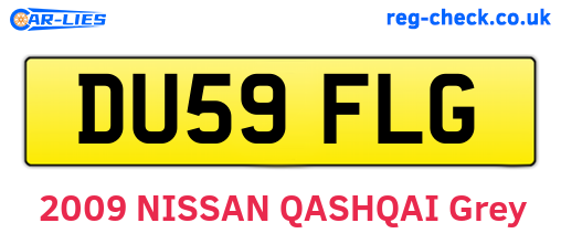 DU59FLG are the vehicle registration plates.