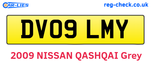 DV09LMY are the vehicle registration plates.
