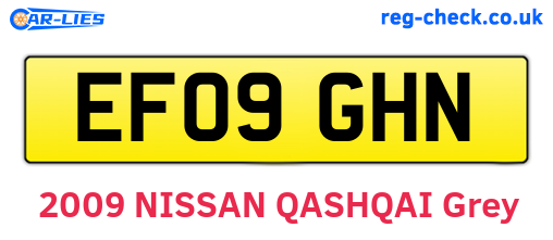EF09GHN are the vehicle registration plates.
