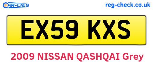 EX59KXS are the vehicle registration plates.