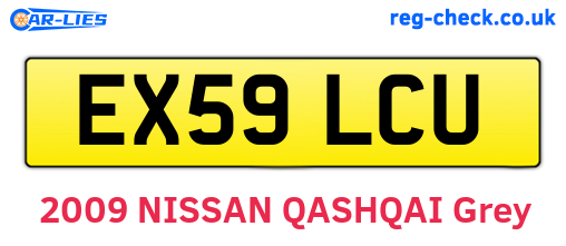 EX59LCU are the vehicle registration plates.