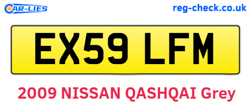 EX59LFM are the vehicle registration plates.