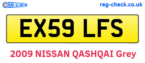 EX59LFS are the vehicle registration plates.