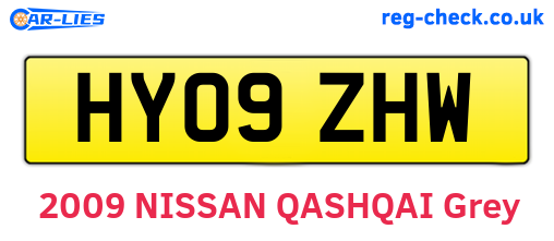 HY09ZHW are the vehicle registration plates.