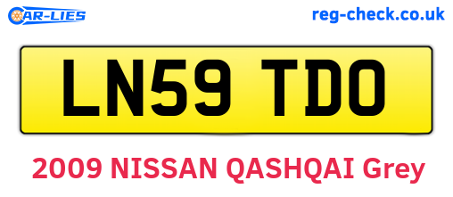 LN59TDO are the vehicle registration plates.