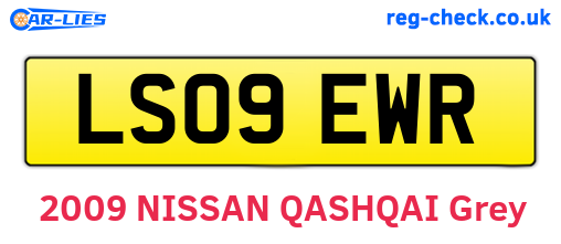 LS09EWR are the vehicle registration plates.