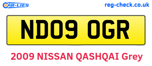ND09OGR are the vehicle registration plates.