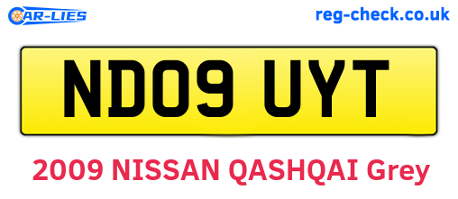 ND09UYT are the vehicle registration plates.