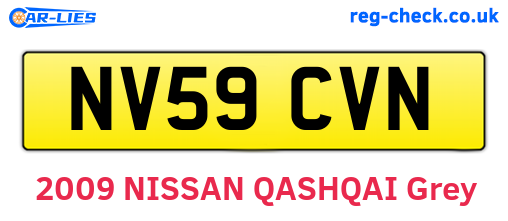 NV59CVN are the vehicle registration plates.