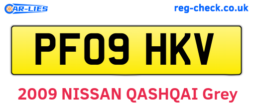 PF09HKV are the vehicle registration plates.