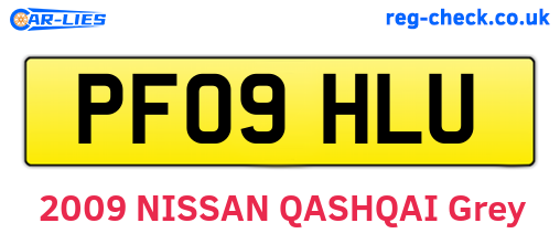 PF09HLU are the vehicle registration plates.