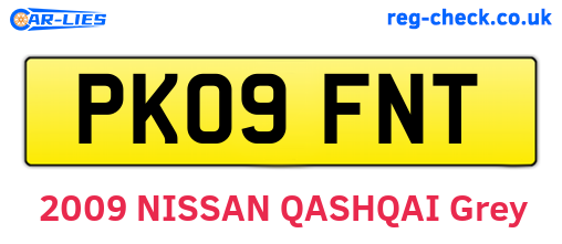 PK09FNT are the vehicle registration plates.