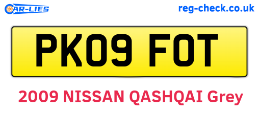 PK09FOT are the vehicle registration plates.