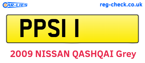 PPS11 are the vehicle registration plates.