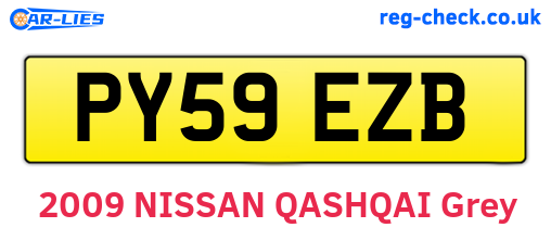 PY59EZB are the vehicle registration plates.