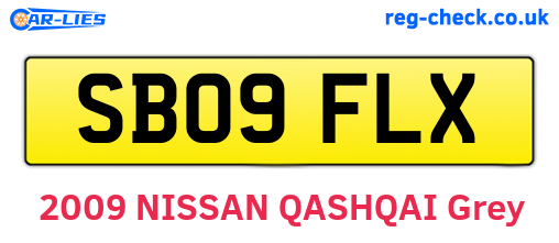 SB09FLX are the vehicle registration plates.