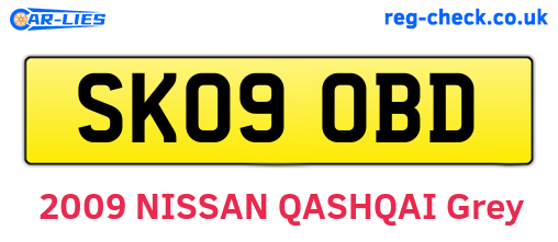 SK09OBD are the vehicle registration plates.