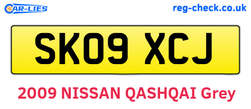 SK09XCJ are the vehicle registration plates.