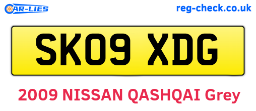 SK09XDG are the vehicle registration plates.