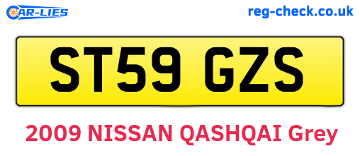 ST59GZS are the vehicle registration plates.