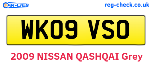 WK09VSO are the vehicle registration plates.