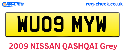 WU09MYW are the vehicle registration plates.