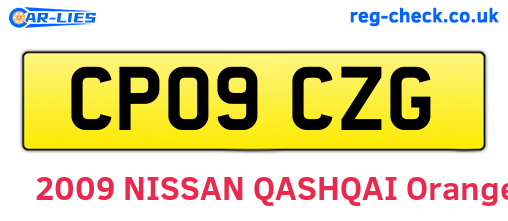 CP09CZG are the vehicle registration plates.