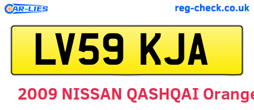 LV59KJA are the vehicle registration plates.
