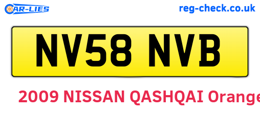 NV58NVB are the vehicle registration plates.