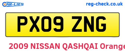 PX09ZNG are the vehicle registration plates.