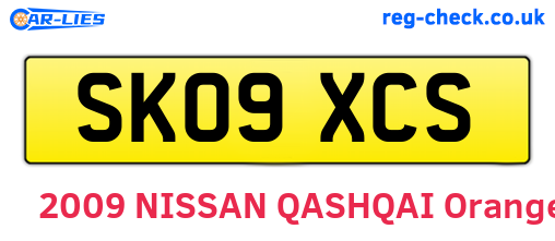 SK09XCS are the vehicle registration plates.