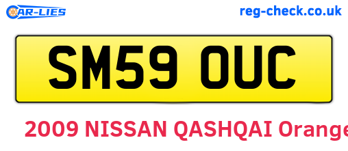 SM59OUC are the vehicle registration plates.