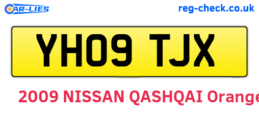 YH09TJX are the vehicle registration plates.