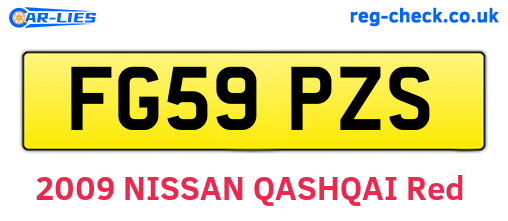 FG59PZS are the vehicle registration plates.