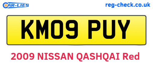 KM09PUY are the vehicle registration plates.