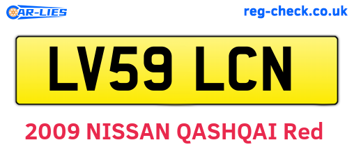 LV59LCN are the vehicle registration plates.